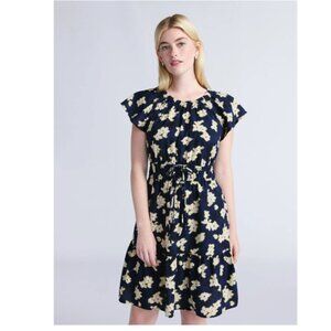 Time and Tru Women's Crewneck Mini Dress with Pockets L (12-14)